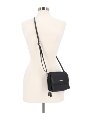 On The Move Crossbody Belt Bag - Mundi Wallets - Women's Wallet - Organizer Wallet - RFID Protected - Black II