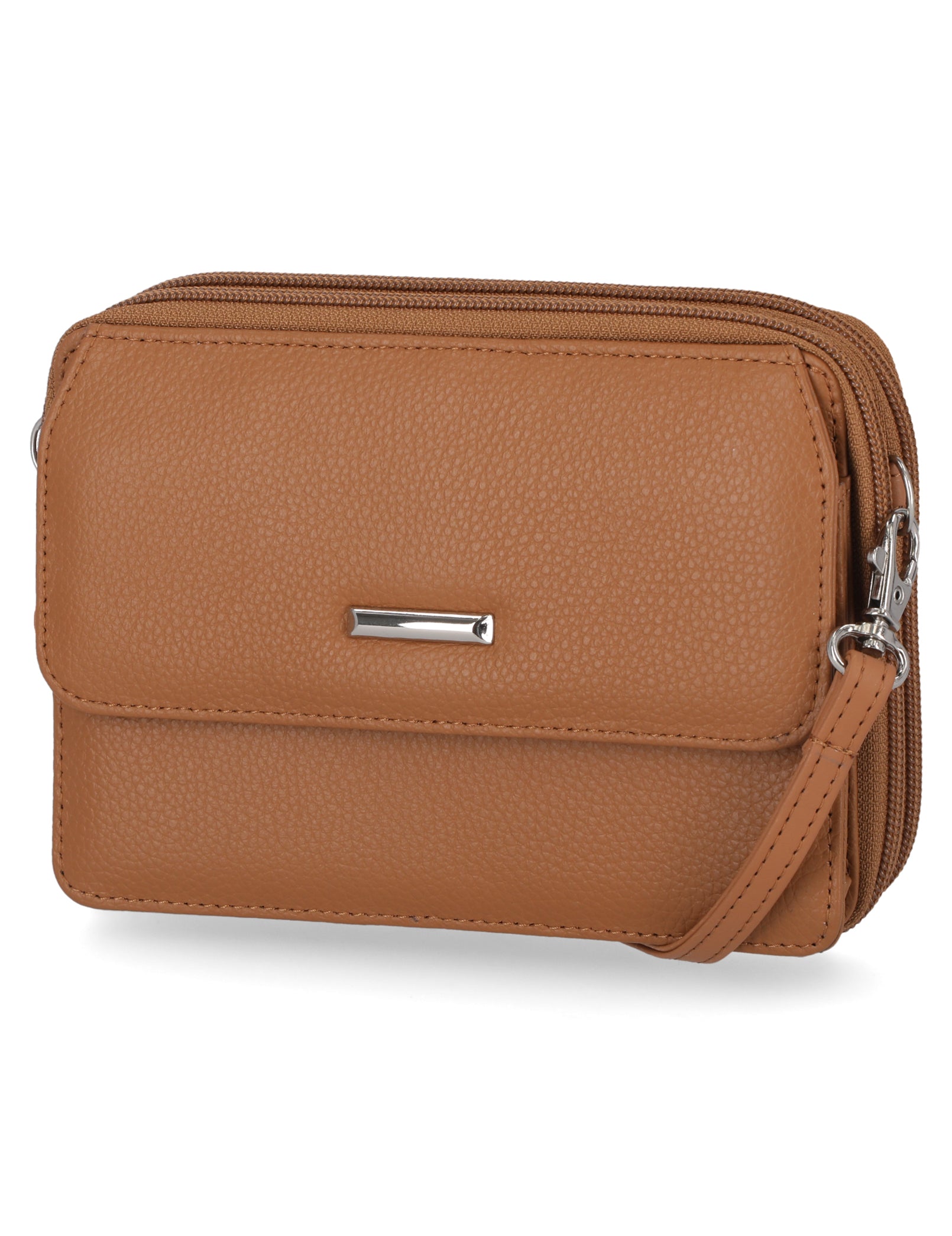 On The Move Crossbody Belt Bag - Mundi Wallets - Women's Wallet - Organizer Wallet - RFID Protected -  Peanut