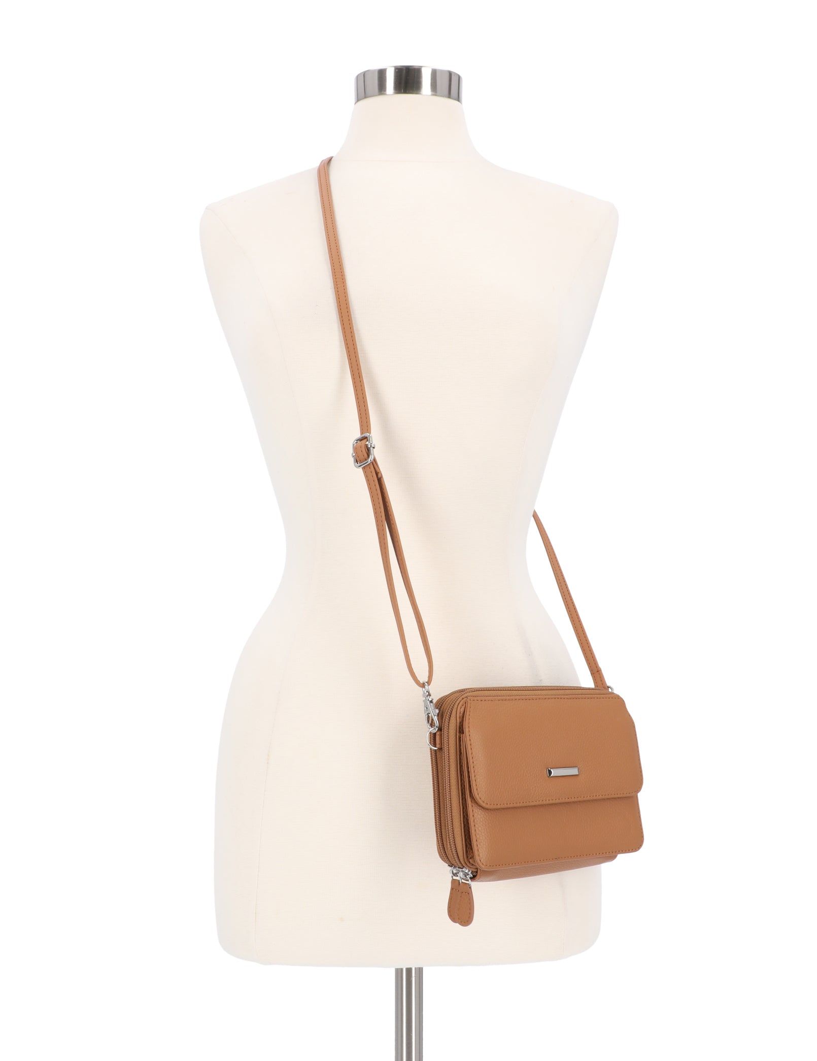 On The Move Crossbody Belt Bag - Mundi Wallets - Women's Wallet - Organizer Wallet - RFID Protected -  Peanut