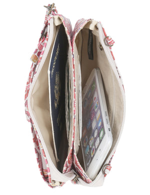Brady Cell Phone Crossbody Bag - Mundi Wallets - Women's Crossbody Bag / Belt Bag - Aztec- RFID protected Organizer Wallet