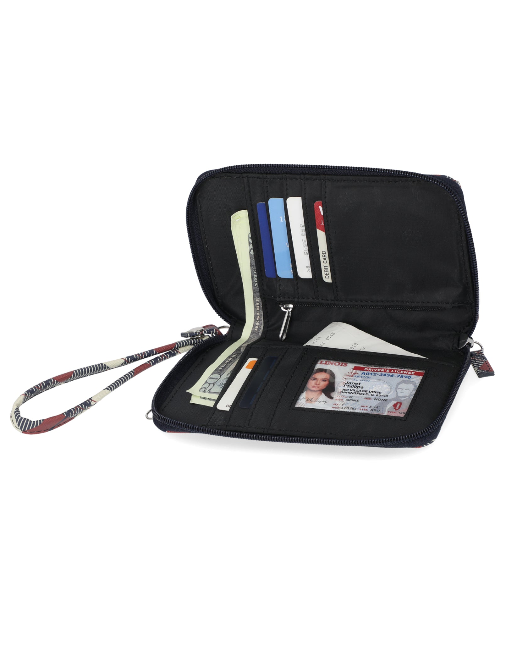 Jacqui Crossbody Cell Phone Wallet - Mundi Wallets - Women's Wallet - Wristlet - Crossbody Bag - Key Chain - Piccadilly Plaid- RFID protected Organizer Wallet