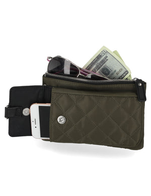 Mundi Wallets - Cornelia Cell Phone Crossbody Wallet - Women's Crossbody Bags and Wallets - RFID Protected Bags - Multiple Compartments and Pockets - Smartphone Wallet - Organizer Wallet - Wristlet - Olive Green