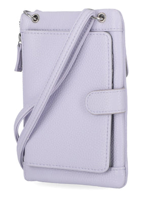 Mundi Wallets - Cornelia Cell Phone Crossbody Wallet - Women's Crossbody Bags and Wallets - RFID Protected Bags - Multiple Compartments and Pockets - Smartphone Wallet - Organizer Wallet - Wristlet - Pale Lilac 