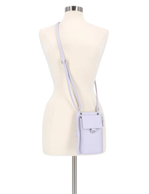 Mundi Wallets - Cornelia Cell Phone Crossbody Wallet - Women's Crossbody Bags and Wallets - RFID Protected Bags - Multiple Compartments and Pockets - Smartphone Wallet - Organizer Wallet - Wristlet - Pale Lilac 