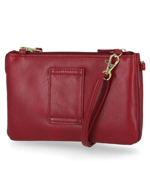Brady Cell Phone Crossbody Bag - Mundi Wallets - Women's Crossbody Bag / Belt Bag - RED - RFID protected Organizer Wallet
