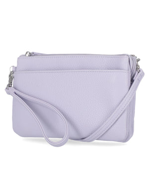 Brady Cell Phone Crossbody Bag - Mundi Wallets - Women's Crossbody Bag / Belt Bag - Pale Lilac - RFID protected Organizer Wallet