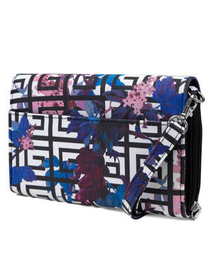 Katie RFID Protected Women's Crossbody Bag  - Organizer Wallet - Maze Floral