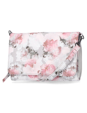 Katie RFID Protected Women's Crossbody Bag - Floral - Organizer Wallet - Floral