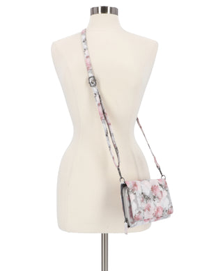 Katie RFID Protected Women's Crossbody Bag - Floral - Organizer Wallet - Floral