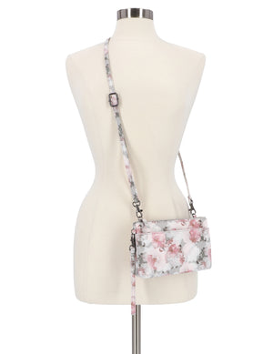 Brady Cell Phone Crossbody Bag - Mundi Wallets - Women's Crossbody Bag / Belt Bag - Floral- RFID protected Organizer Wallet