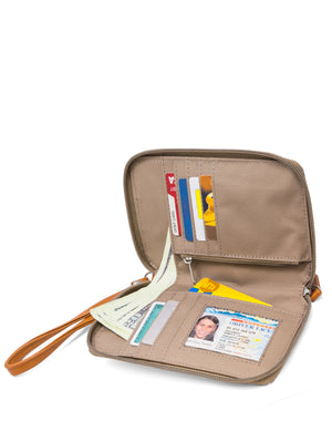 Jacqui Crossbody Cell Phone Wallet - Mundi Wallets - Women's Wallet - Wristlet - Crossbody Bag - Key Chain - Geo Tile  - RFID protected Organizer Wallet
