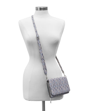 Katie RFID Protected Women's Crossbody Bag  - Organizer Wallet - Geo Tile