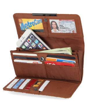 File Master Clutch - Mundi Wallets - Women's Wallet - Galway - RFID protected Organizer Wallet