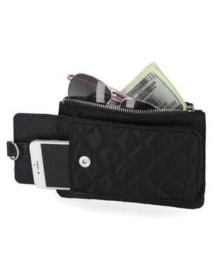 Mundi Wallets - Cornelia Cell Phone Crossbody Wallet - Women's Crossbody Bags and Wallets - RFID Protected Bags - Multiple Compartments and Pockets - Smartphone Wallet - Organizer Wallet - Wristlet - Black