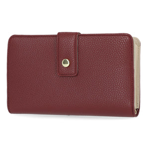 Mundi Wallets - Madame Secretary Wallet - Women's Wallets - Vegan Leather Wallets For Women - RFID Protection - Clutch Wallets - Multiple Pockets and compartments - Wine