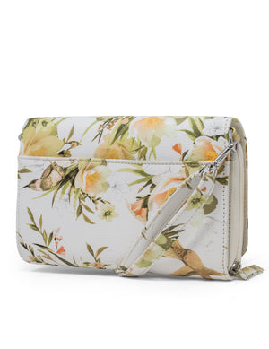 Katie RFID Protected Women's Crossbody Bag  - Organizer Wallet - Floral Excess 