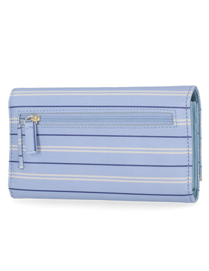 File Master Clutch - Mundi Wallets - Women's Wallet - Newport Stripe - RFID protected Organizer Wallet