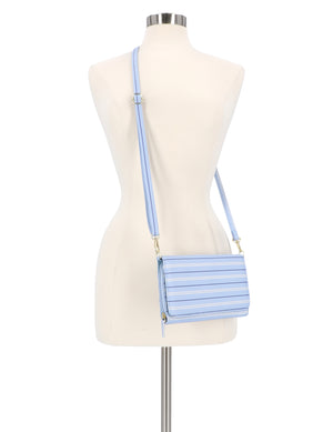 Katie RFID Protected Women's Crossbody Bag - Floral - Organizer Wallet - Newport Stripe 