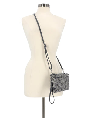 Brady Cell Phone Crossbody Bag - Mundi Wallets - Women's Crossbody Bag / Belt Bag - Bridgehampton Parch  - RFID protected Organizer Wallet