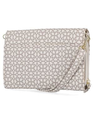 Katie RFID Protected Women's Crossbody Bag - Floral - Organizer Wallet - BridgeHampton Sand 