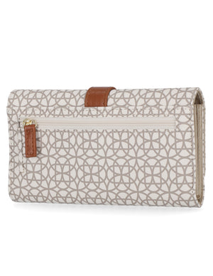 File Master Clutch - Mundi Wallets - Women's Wallet - Bridgehampton Sand - RFID protected Organizer Wallet