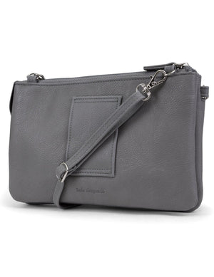Brady Cell Phone Crossbody Bag - Mundi Wallets - Women's Crossbody Bag / Belt Bag - Grey - RFID protected Organizer Wallet